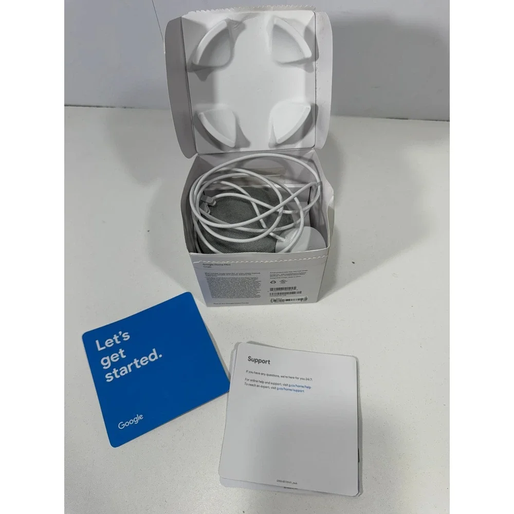 Google Home Mini 1st Gen Smart Speaker Chalk GA00210-US Model H0A with Box